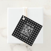 Promotionele QR-code (bewerkbaar) plus logo-patroo Bedankjes Labels (In situ)