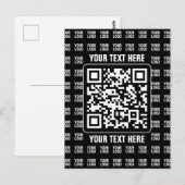 Promotionele QR-code (bewerkbaar) plus logo-patroo Briefkaart (Voorkant / Achterkant)