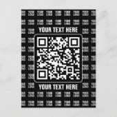 Promotionele QR-code (bewerkbaar) plus logo-patroo Briefkaart (Voorkant)
