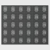 Promotionele QR-code (bewerkbaar) plus logo-patroo Cadeaupapier (Vlak)