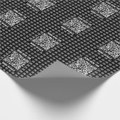 Promotionele QR-code (bewerkbaar) plus logo-patroo Cadeaupapier (Hoek)