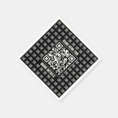 Promotionele QR-code (bewerkbaar) plus logo patroo Servet (Hoek)