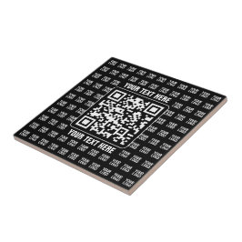 Promotionele QR-code (bewerkbaar) plus logo-patroo Tegeltje
