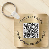 Promotionele QR-code goud Sleutelhanger