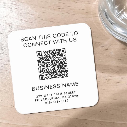Promotionele QR-code Kartonnen Onderzetters