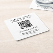 Promotionele QR-code Kartonnen Onderzetters (Schuin)