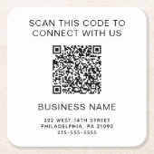 Promotionele QR-code Kartonnen Onderzetters (Voorkant)