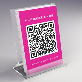 Promotionele QR Code Marketing Hot Pink Flyer