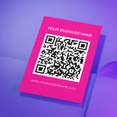 Promotionele QR Code Marketing Hot Pink Flyer