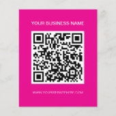 Promotionele QR Code Marketing Hot Pink Flyer (Voorkant)