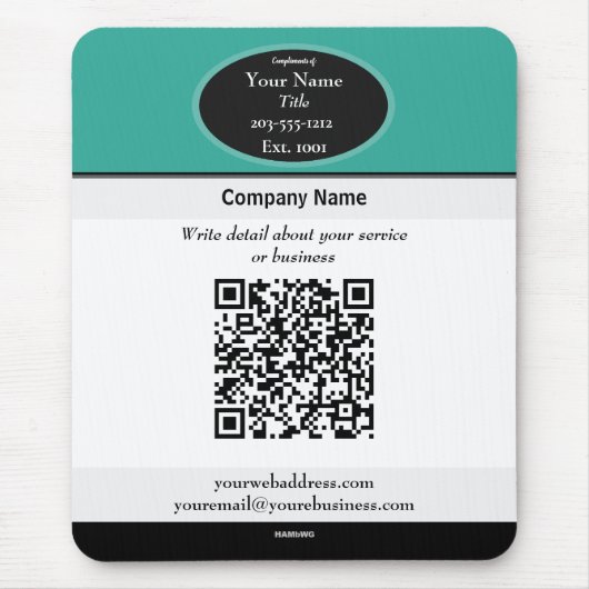 Promotionele QR-code muismat HAMByWG (Voorkant)