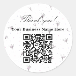 Promotionele QR-code ronde cadeauverpakking sticke Ronde Sticker