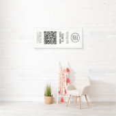 Promotionele QR-code Zakelijk Logo Spandoek (Insitu)