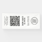 Promotionele QR-code Zakelijk Logo Spandoek (Horizontaal)