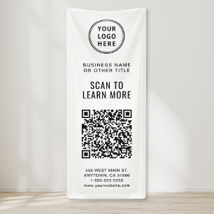 Promotionele QR-code Zakelijk Logo Spandoek
