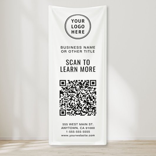 Promotionele QR-code Zakelijk Logo Spandoek