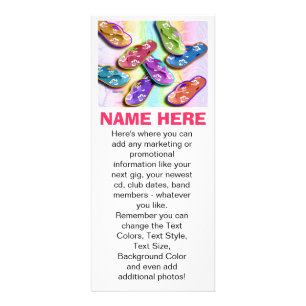 Promotionele rackkaarten - Teenslippers Reclamekaart