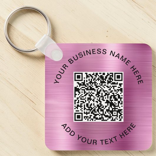 Promotionele Roze QR-code Sleutelhanger