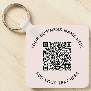 Promotionele Roze QR Code Sleutelhanger