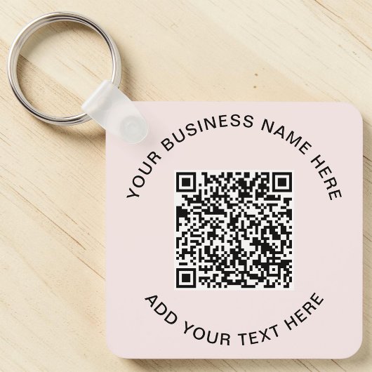 Promotionele Roze QR Code Sleutelhanger