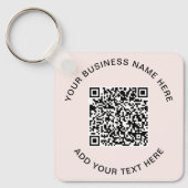 Promotionele Roze QR Code Sleutelhanger (Voorkant)