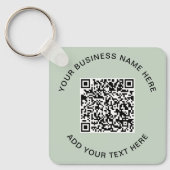 Promotionele saliegroene QR-code Sleutelhanger (Voorkant)