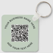 Promotionele saliegroene QR-code Sleutelhanger (Achterkant)
