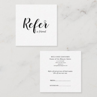 Promotionele Salon Bedrijvigheid Aanbevelingskaartje