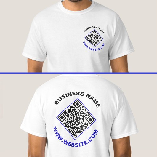 Promotionele Scan Me. Aangepaste zakelijke QR-code T-shirt