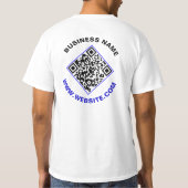 Promotionele Scan Me. Mannen Aangepaste Business Q T-shirt (Achterkant)