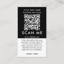 Promotionele Scan Me QR-code zwart-wit