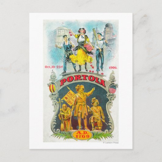 Promotionele scène van het Portola-festival Briefkaart (Voorkant)