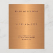 Promotionele schoonheidssalon flyer service menu (Achterkant)