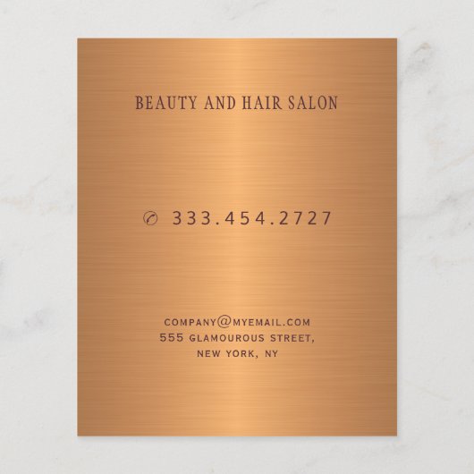 Promotionele schoonheidssalon flyer voor serviceme (Achterkant)