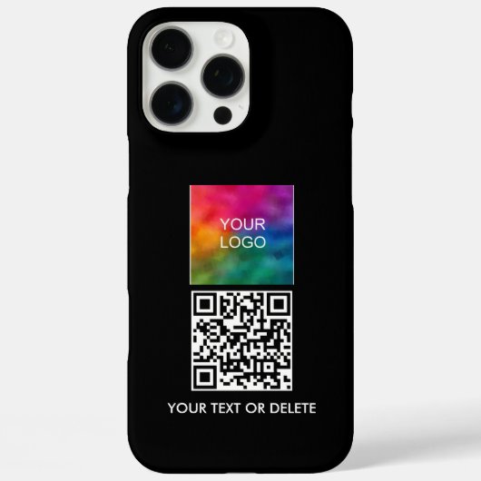 Promotionele Sjabloon QR Code Upload Business Logo Case-Mate iPhone Case (Achterkant)