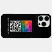 Promotionele Sjabloon QR Code Upload Business Logo Case-Mate iPhone Case (Achterkant (horizontaal))