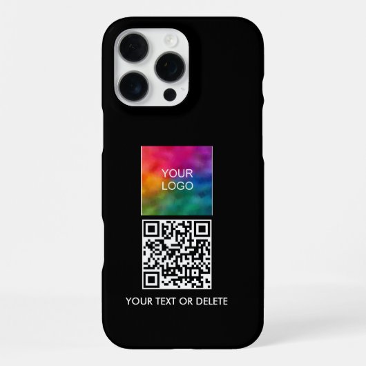 Promotionele sjabloon QR-code upload Zakelijk logo iPhone Hoesje (Achterkant)