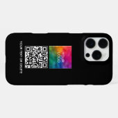 Promotionele sjabloon QR-code upload Zakelijk logo iPhone Hoesje (Achterkant horizontaal)