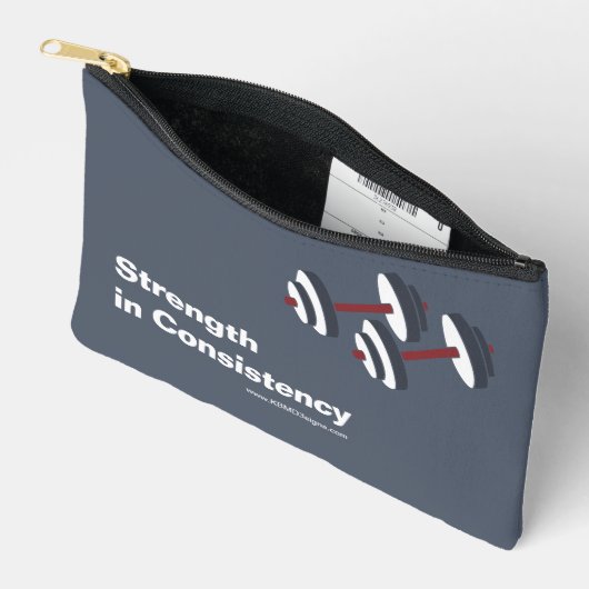 Promotionele sportzaalmotto Kracht in consistentie Etui (Open)