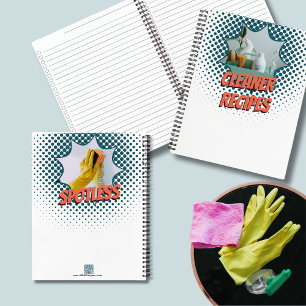 Promotionele Spraak Bubble Design Cleaner Recept Notitieboek