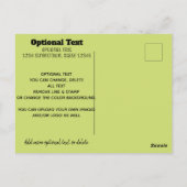 Promotionele startkaart. Landschef Briefkaart (Achterkant)