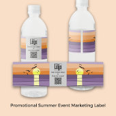 Promotionele Summer Event Marketing Logo CTA QR Waterfles Etiket