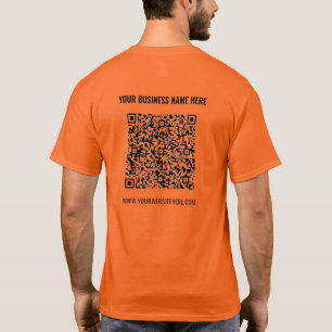 Promotionele T-Shirt Uw QR-code en aangepaste teks