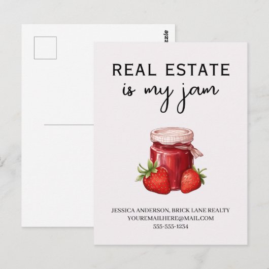 Promotionele vastgoed is mijn Jam Realty Briefkaart (Voorkant / Achterkant)