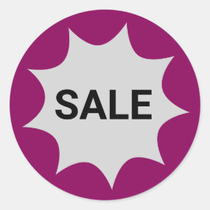 Promotionele verkoop voor kleine bedrijven ronde sticker
