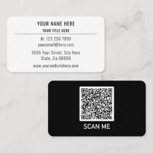 Promotionele Zakelijke Kaarten Voorbeeld met QR-co Visitekaartje