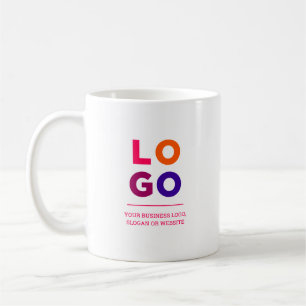 Promotionele Zakelijke Logo en Tekst Magenta Roze Koffiemok