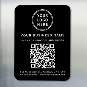 Promotionele Zakelijke Logo QR Code Zwart Magneet