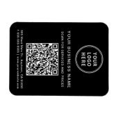 Promotionele Zakelijke Logo QR Code Zwart Magneet (Horizontaal)