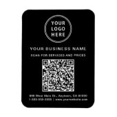 Promotionele Zakelijke Logo QR Code Zwart Magneet (Verticaal)